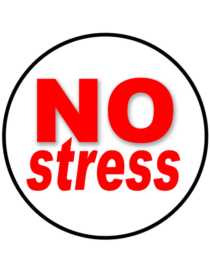 No stress - 15cm - Sticker/autocollant