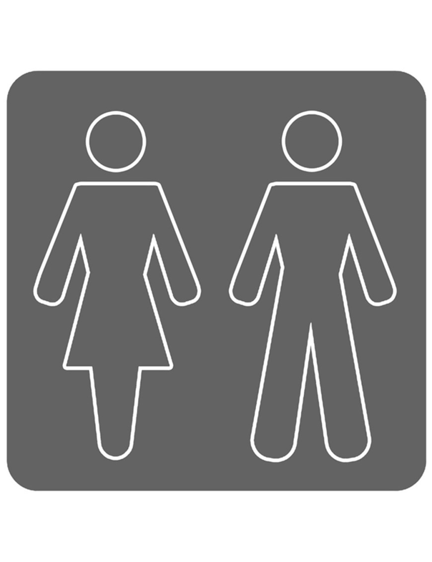 WC toilette - 10x10cm - Sticker/autocollant