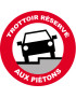 Trottoir réservé aux piétons (20x20cm) - Sticker/autocollant