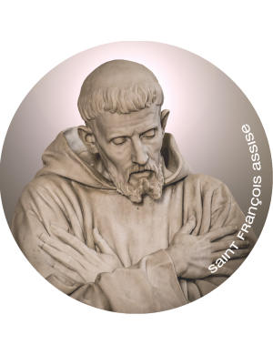 Saint François d'Assise (20x20cm) - Sticker/autocollant