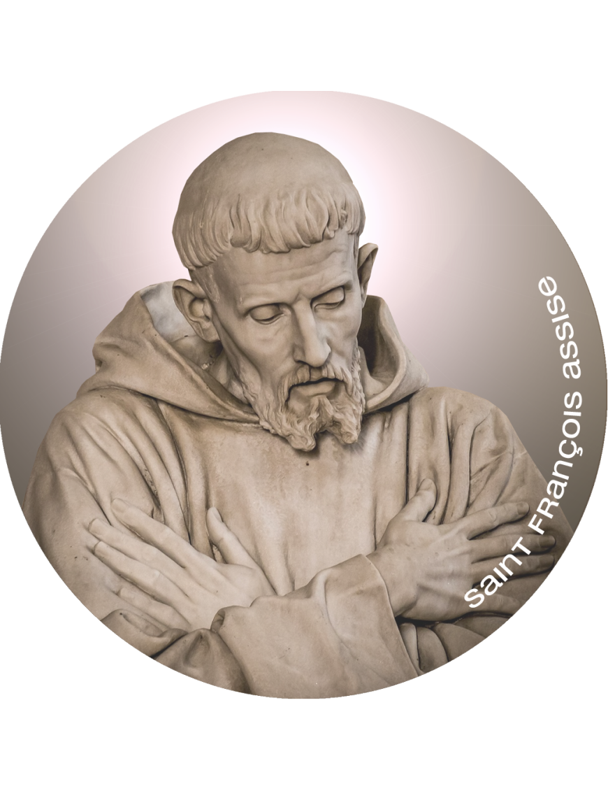 Saint François d'Assise (20x20cm) - Sticker/autocollant