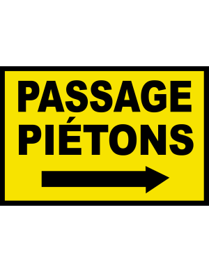 Passage piétons flèche droite (20x13cm) - Sticker/autocollant