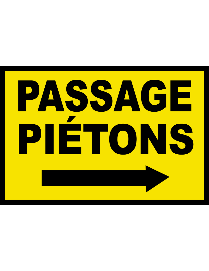 Passage piétons flèche droite (20x13cm) - Sticker/autocollant