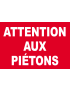 Attention aux piétons (20x13cm) - Sticker/autocollant