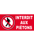 Interdit aux piétons (20x9cm) - Sticker/autocollant