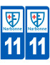 Immatriculation Narbonne 11 - Sticker/autocollant