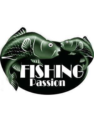 fishing passion (21,5x15,5cm) - Sticker/autocollant