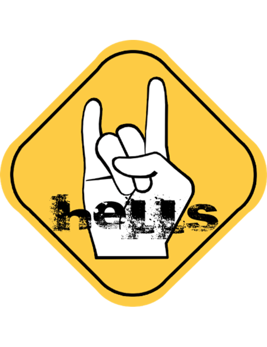 Hells (15x15cm) - Sticker/autocollant