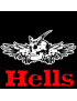 Hells rouge (15x15cm) - Sticker/autocollant
