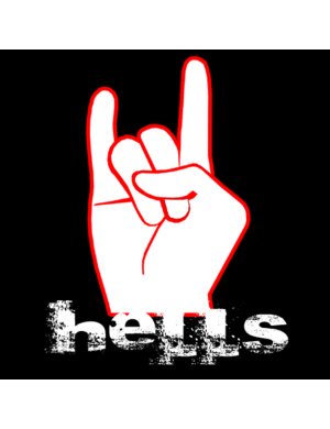 Hells main (15x15cm) - Sticker/autocollant