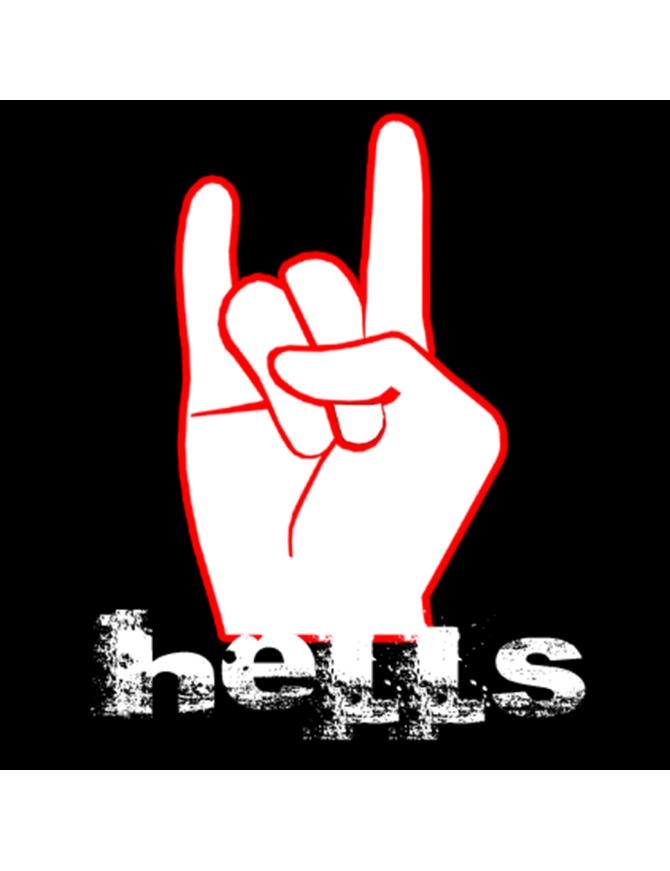 Hells main (15x15cm) - Sticker/autocollant