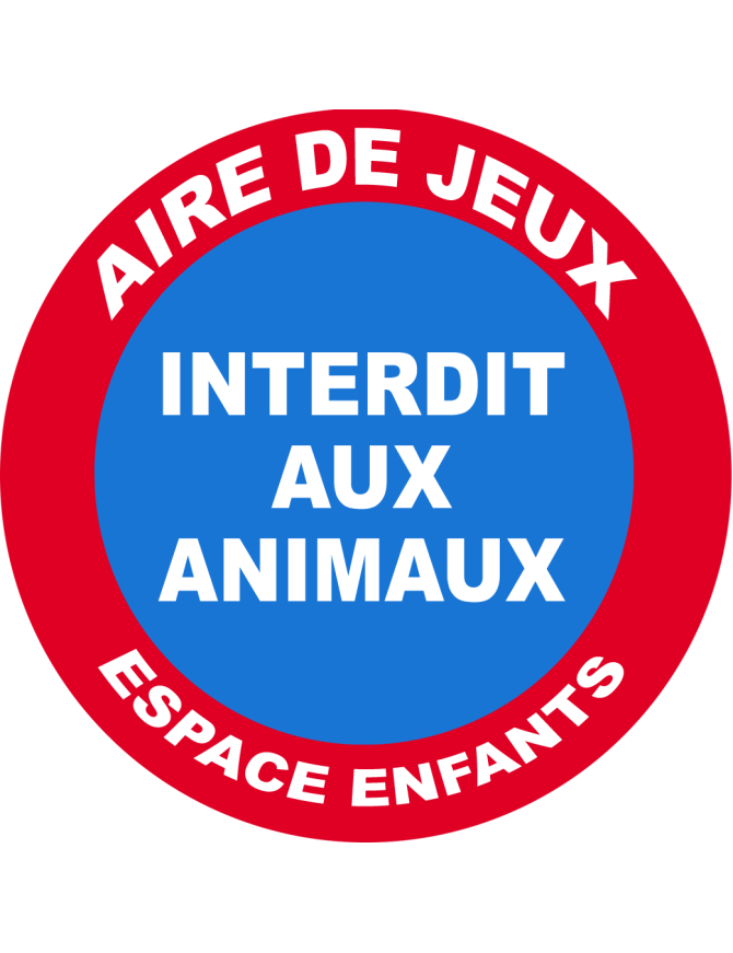 Interdit aux animaux - 10x10cm - Sticker/autocollant