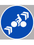 Piste cyclable - 20x20cm - Sticker/autocollant
