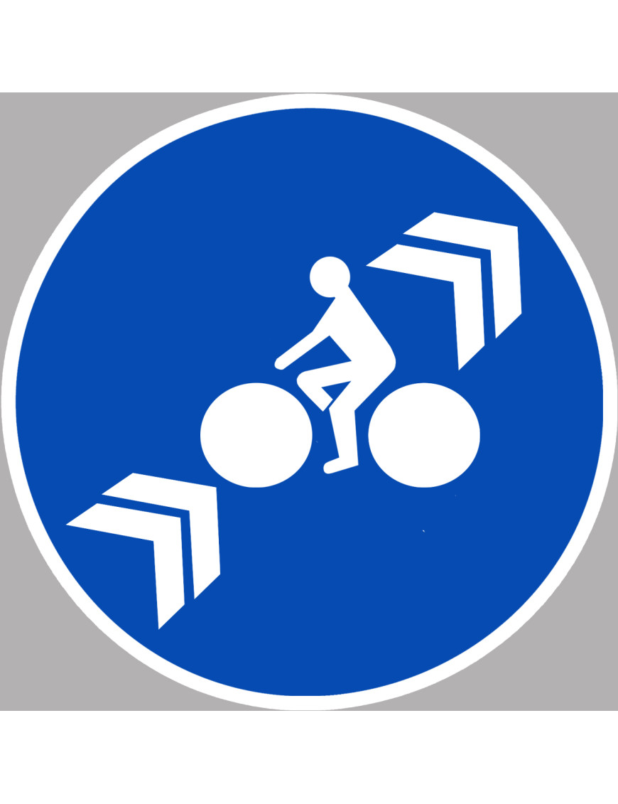 Piste cyclable - 5x5cm - Sticker/autocollant
