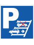 Parking se garer en marche arrière - 15x15cm - Sticker/autocollant