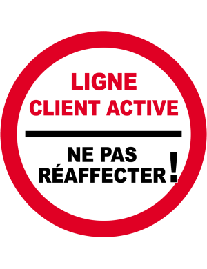 Ligne client active - 5x5cm - Sticker/autocollant