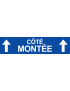 Coté montée vers haut bleu  (29x7cm) - Sticker/autocollant
