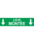 Coté montée vers bas vert (29x7cm) - Sticker/autocollant