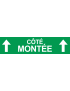 Coté montée vers haut vert (29x7cm) - Sticker/autocollant