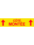 Coté montée vers haut jaune (29x7cm) - Sticker/autocollant