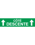 Coté descente vers haut vert (29x7cm) - Sticker/autocollant