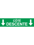 Coté descente vers bas vert (29x7cm) - Sticker/autocollant