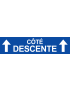 Coté descente vers haut bleu (29x7cm) - Sticker/autocollant