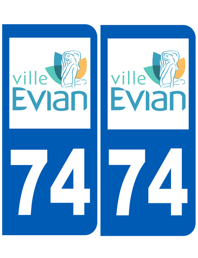 Immatriculation Evian 74 - Sticker/autocollant