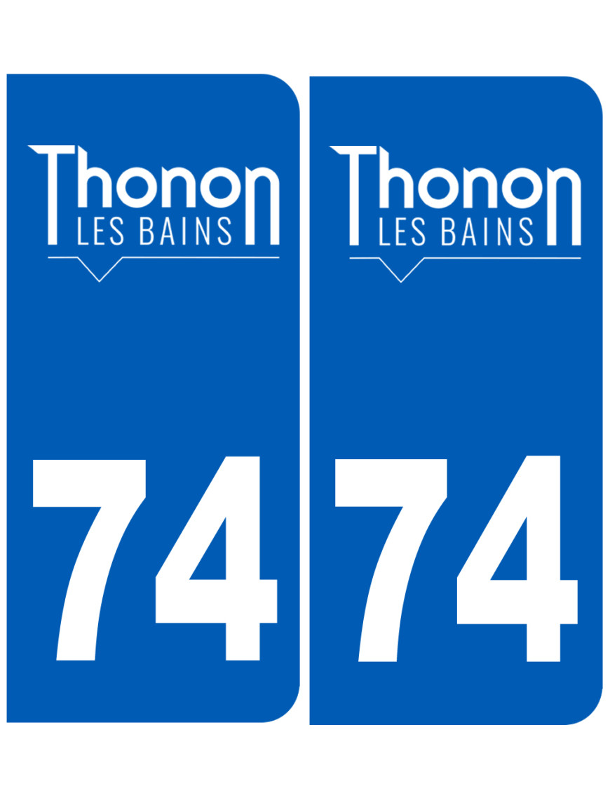 Immatriculation Thonon-les-Bains 74 - Sticker/autocollant