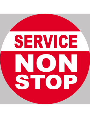 Service non stop - 5cm - Sticker/autocollant