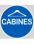 Cabine - 15x15cm - Sticker/autocollant
