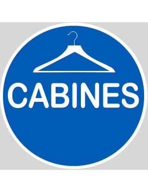 Cabine - 10x10cm - Sticker/autocollant