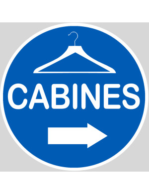 Cabine à droite - 15x15cm - Sticker/autocollant