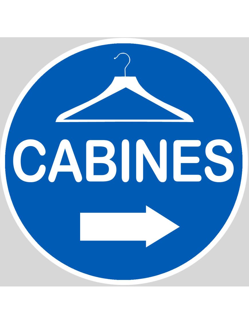Cabine à droite - 10x10cm - Sticker/autocollant