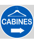 Cabine à droite - 10x10cm - Sticker/autocollant