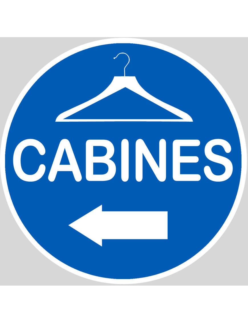 Cabine à gauche - 10x10cm - Sticker/autocollant