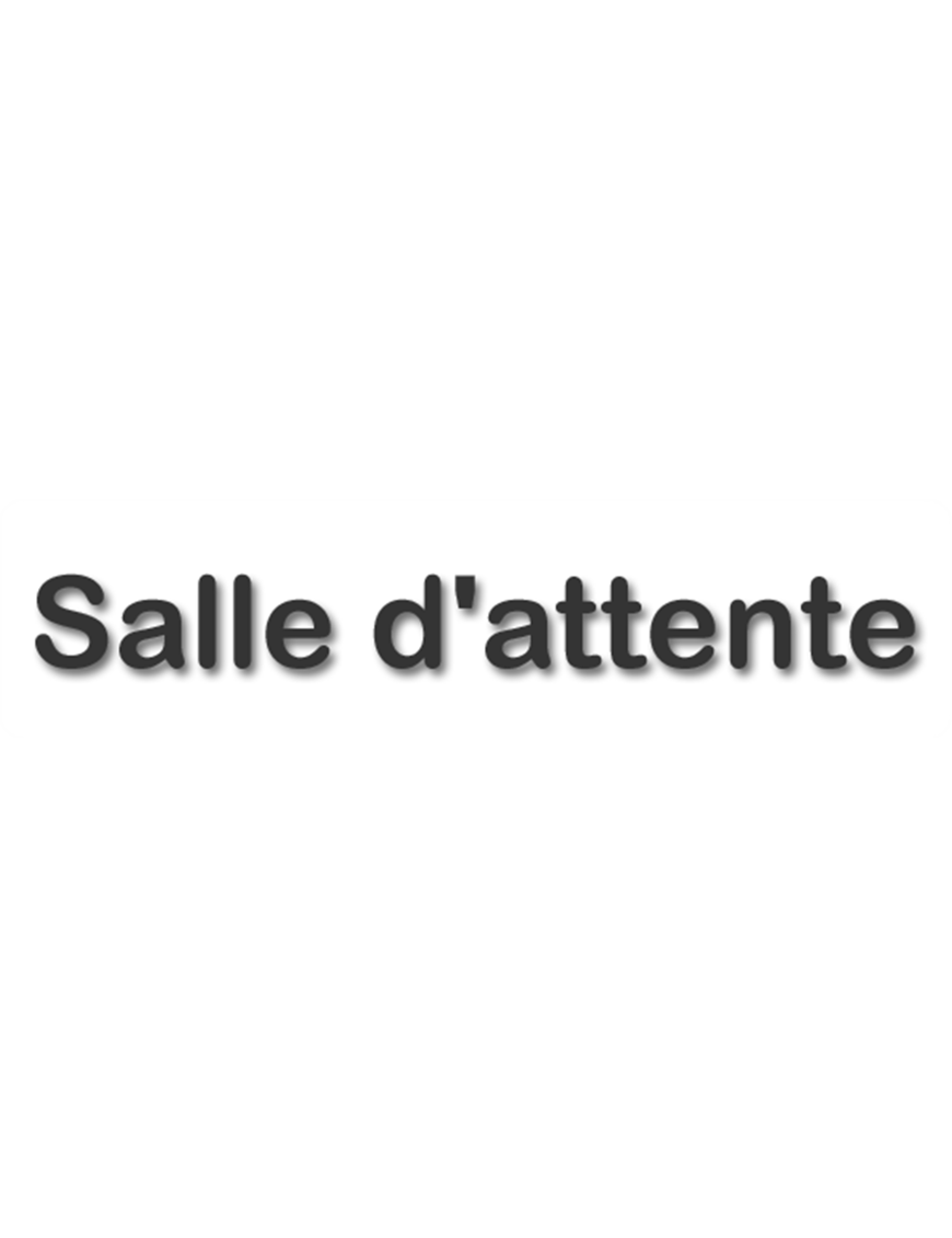 Salle d'attente D - (28x7cm) - Sticker/autocollant