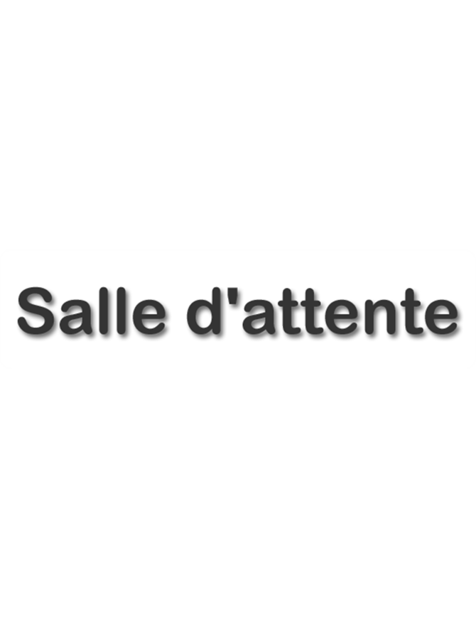Salle d'attente D - (28x7cm) - Sticker/autocollant