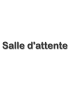 Salle d'attente D - (28x7cm) - Sticker/autocollant