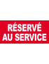Réservé au service - 30x14cm - Sticker/autocollant