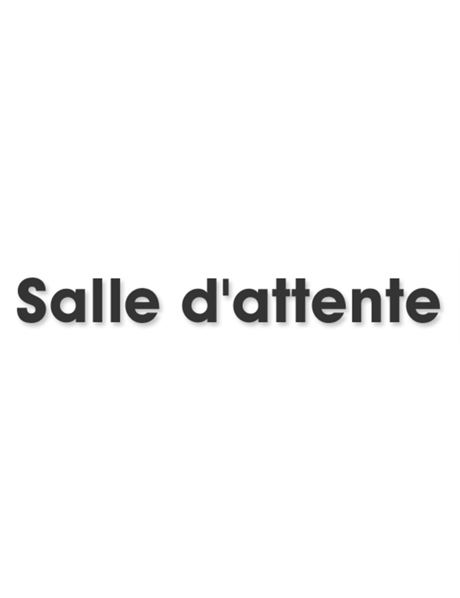 Salle d'attente E (28x7cm) - Sticker/autocollant