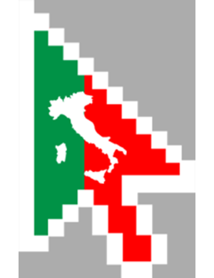 curseur flèche italien - 29x18.3cm - Sticker/autocollant