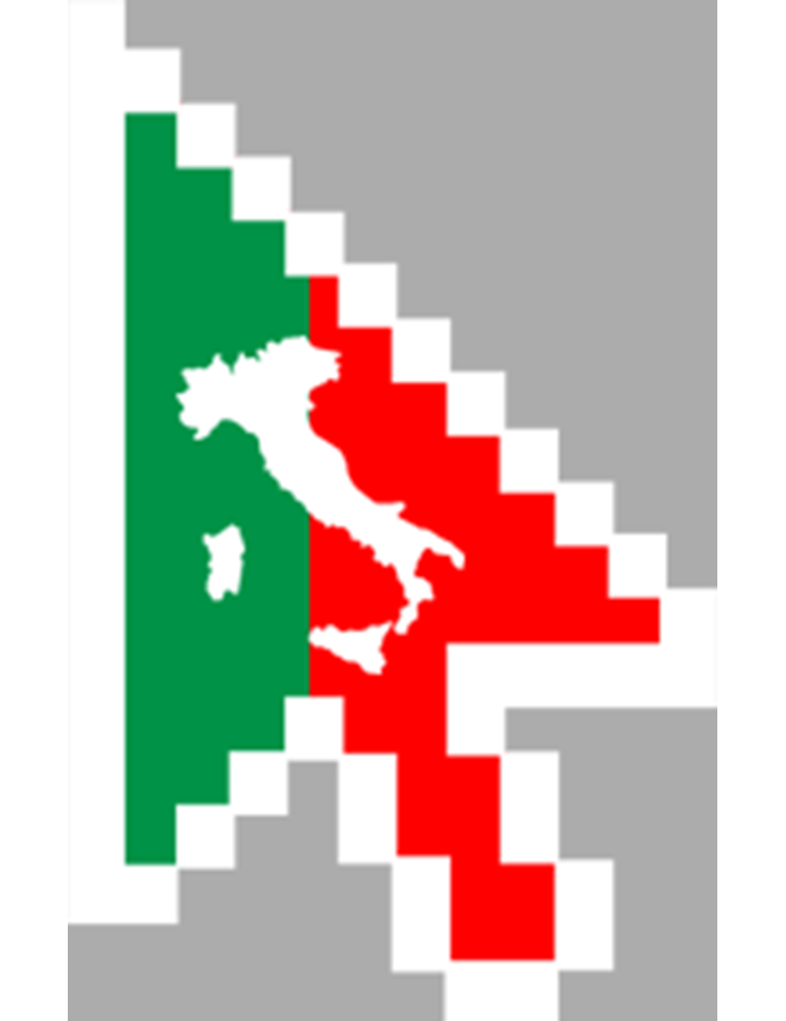 curseur flèche italienne - 10x6.3cm - Sticker/autocollant
