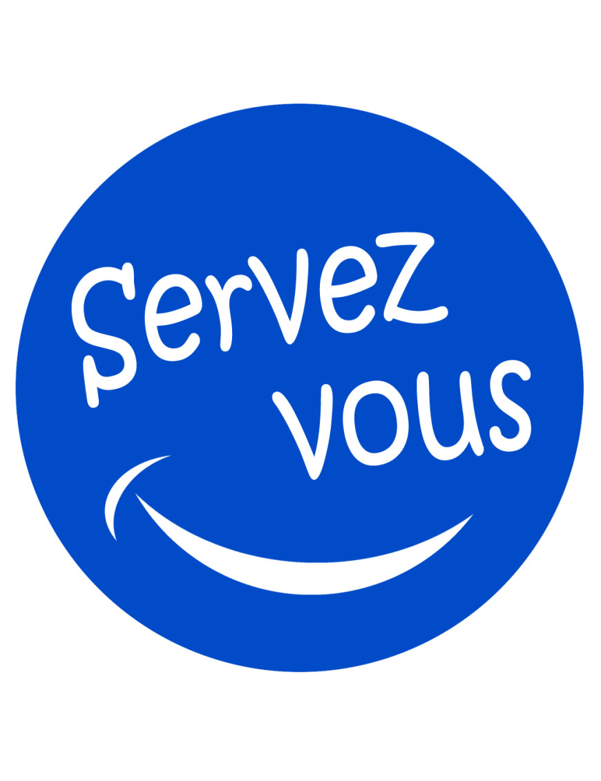 Servez-vous - 20x20cm - Sticker/autocollant