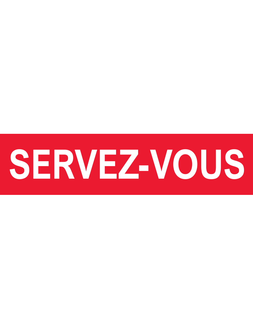 Servez-vous - 29x7cm - Sticker/autocollant