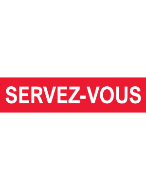 Servez-vous - 20x5cm - Sticker/autocollant