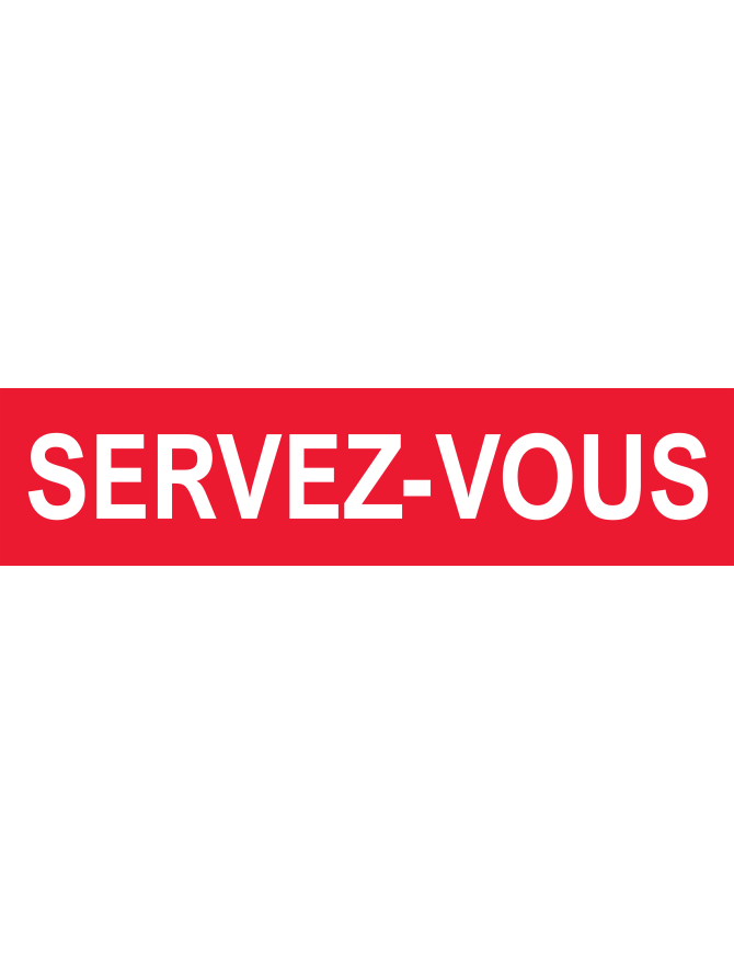 Servez-vous - 20x5cm - Sticker/autocollant