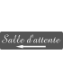 Salle d'attente direction gauche B (28x8cm) - Sticker/autocollant