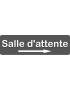 Salle d'attente direction droite C (28x8cm) - Sticker/autocollant