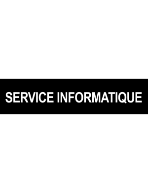 Local SERVICE INFORMATIQUE noir (15x3.5cm) - Sticker/autocollant
